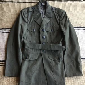 Cavalier Military Jacket Vintage Size 35S Green